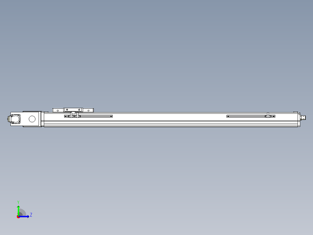 无尘皮带滑台KCB10-L32-800-L-100W-C4左视图