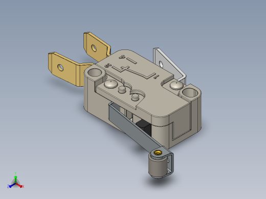 微动开关D459-V3RD RS 159-4449主视缩略图