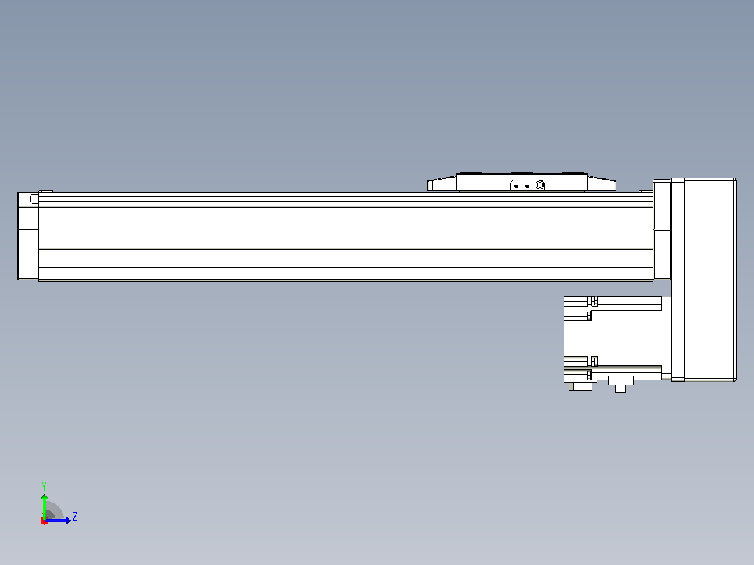 滚珠丝杠直线轴内置导轨TPA-GCR-80-1610C-L250-MP-M20-N3左视图