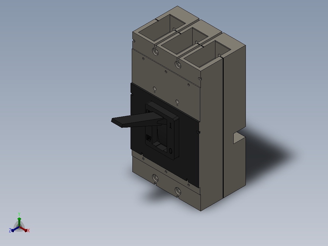 3VL 160-1600A 3极固定式塑料外壳式断路器[VL12503VL7]正等轴测图