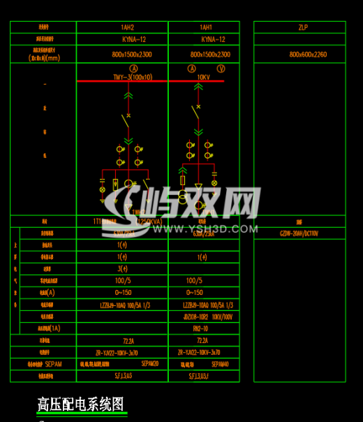 高压柜低压柜一次系统图缩略图
