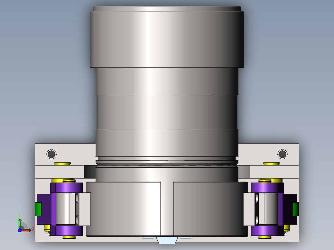 气动夹紧装置前视图