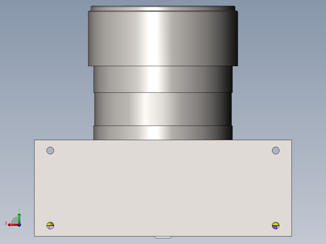 气动夹紧装置后视图