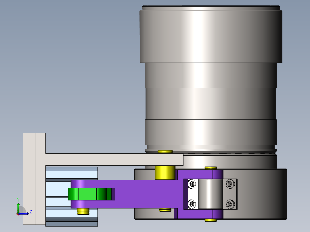 气动夹紧装置左视图