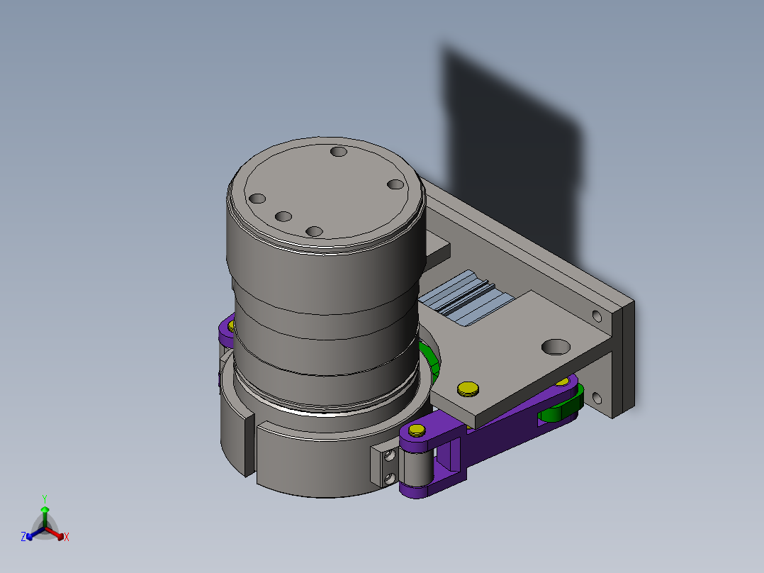 气动夹紧装置正等轴测图