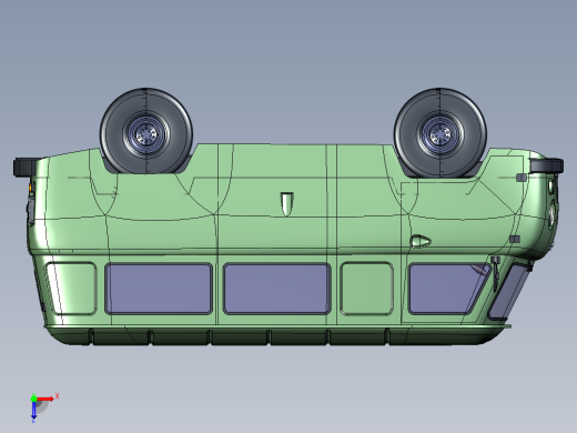 老式面包车俯视缩略图