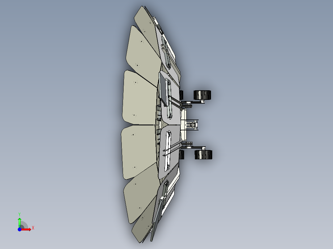 SF1.0月球车模型3D数模图纸 IGS格式前视图
