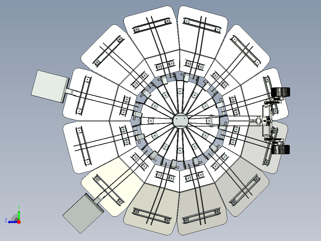 SF1.0月球车模型3D数模图纸 IGS格式右视图
