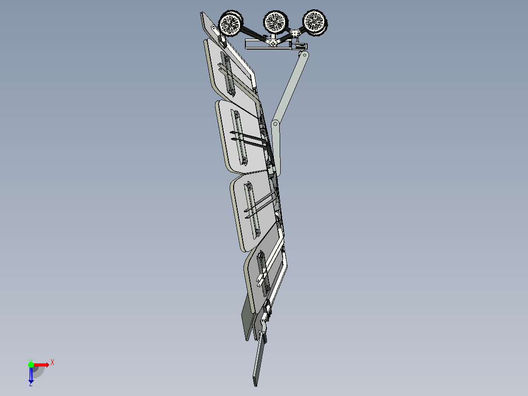 SF1.0月球车模型3D数模图纸 IGS格式俯视图