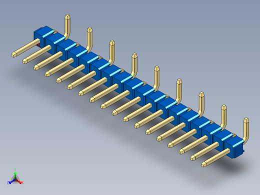 彩色公排针 100mil 2.54mm 系列-DS1022_blue_18p_100mil_Type_SMT_R2_rev1.0