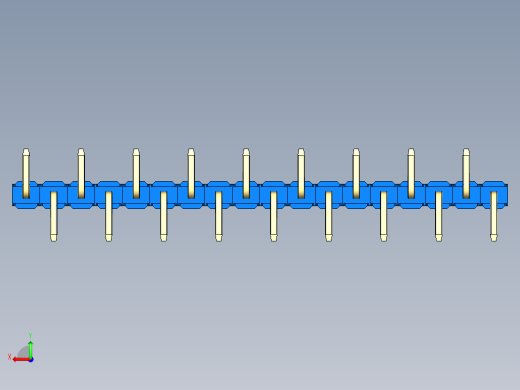 彩色公排针 100mil 2.54mm 系列-DS1022_blue_18p_100mil_Type_SMT_R2_rev1.0后视缩略图