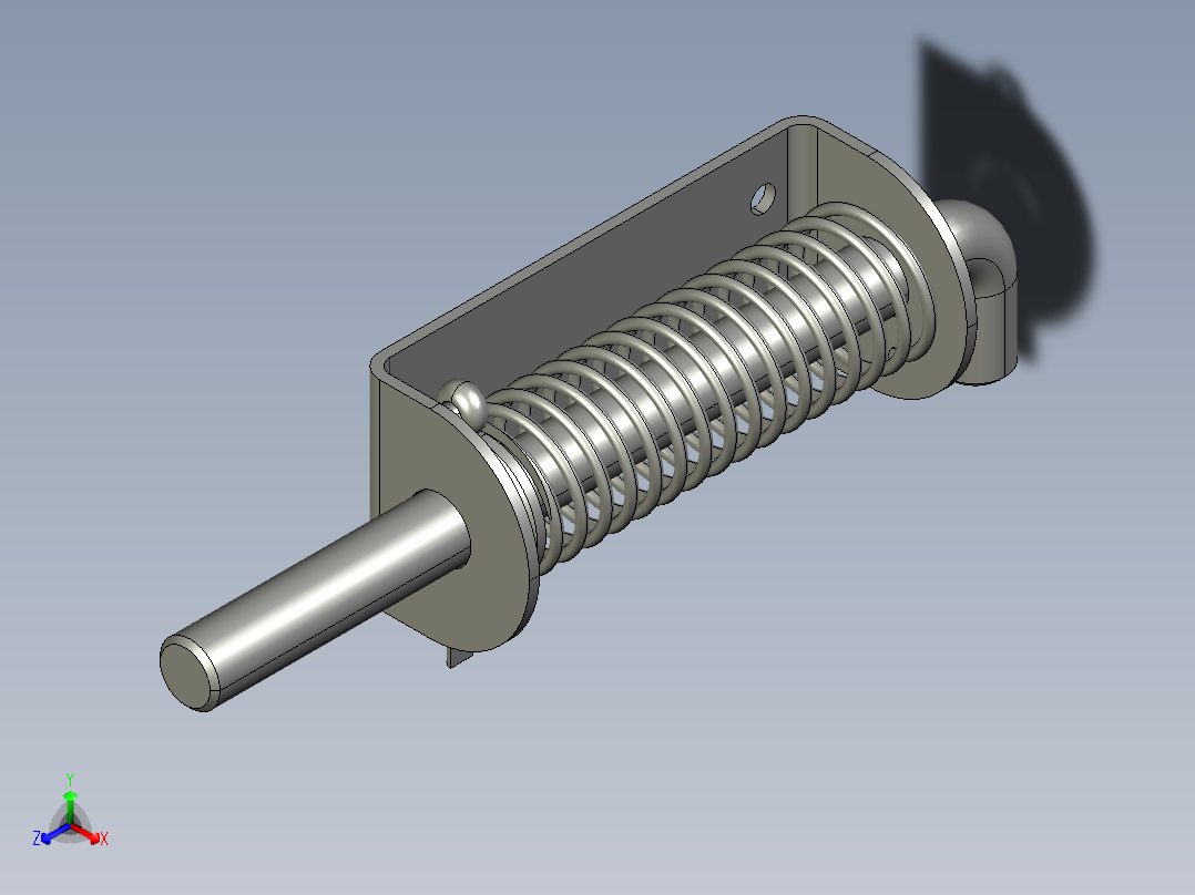 插销锁正等轴测图