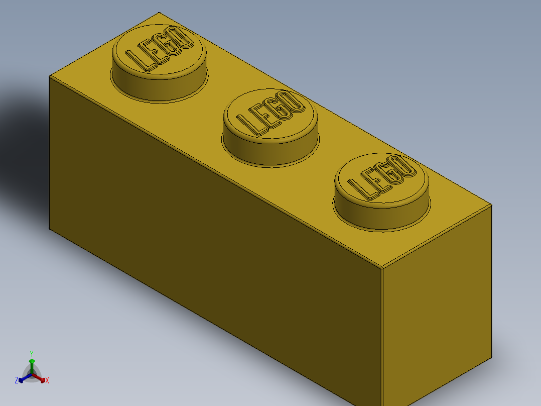 乐高套装 4421基本积木-362224 Bright Yellow Brick 1 x 3.SLDPRT