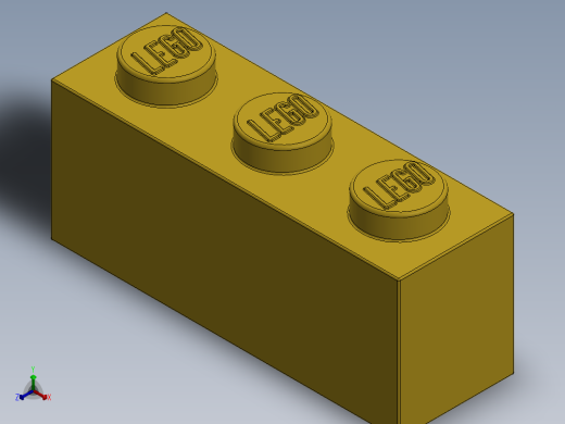 乐高套装 4421基本积木-362224 Bright Yellow Brick 1 x 3.SLDPRT