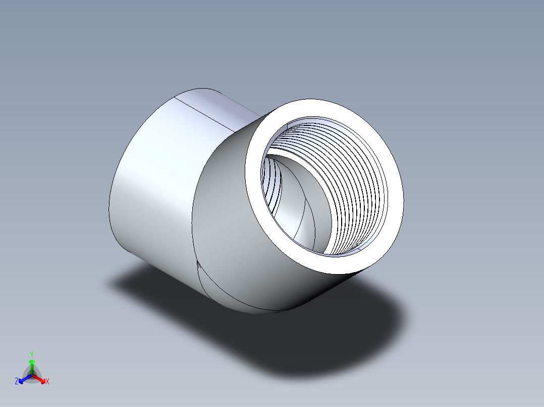 CPVC管件09-Sch80_45Elbow_FPTxFPT_9819-012 _1.25in主视图