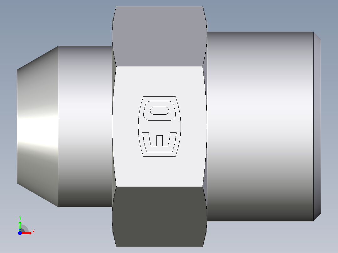 卡套式工业通用硬管接头EO_Weld_connector_AS12S71X前视图