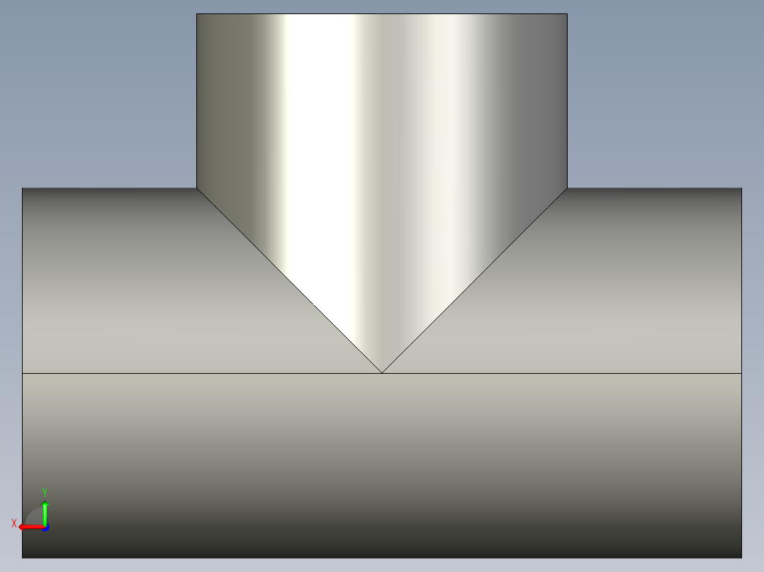 船舶管路系统SeaCor_Tee_SxSxS_37J101020_2in后视图