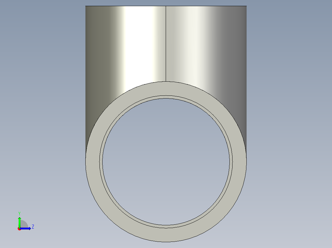 船舶管路系统SeaCor_Tee_SxSxS_37J101020_2in左视图