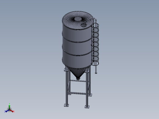 水泥筒仓正等轴测缩略图