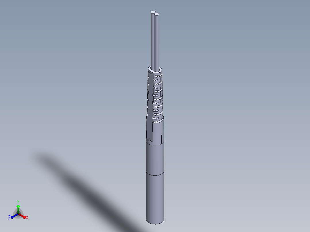 FFR-410 检测距离30mm 1M线 安装头M4正等轴测图
