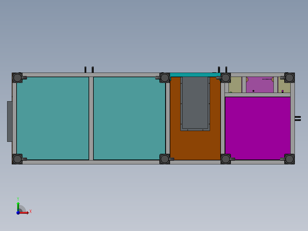 锂电池铝膜自动成型机前视图