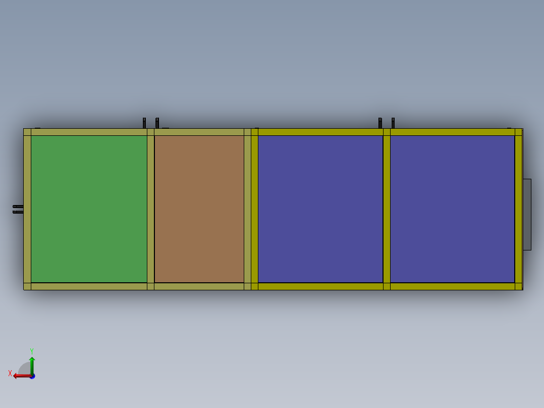 锂电池铝膜自动成型机后视图