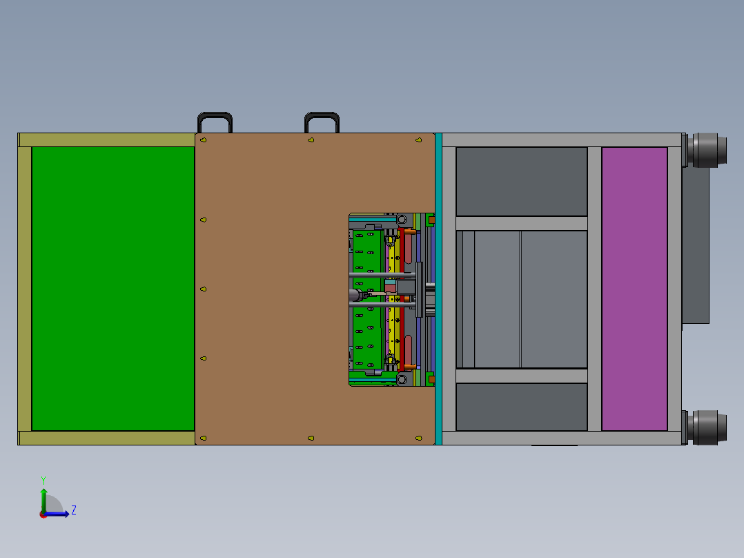 锂电池铝膜自动成型机左视图