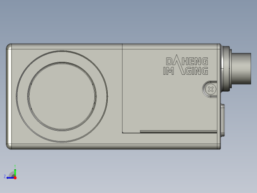 大恒相机镜头Daheng_MER2-W90(S90)_3D_Drawing多系列图纸右视缩略图