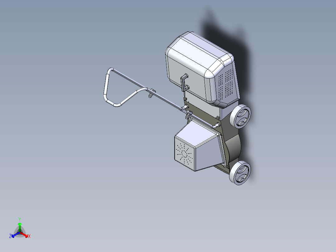 除草机正等轴测图
