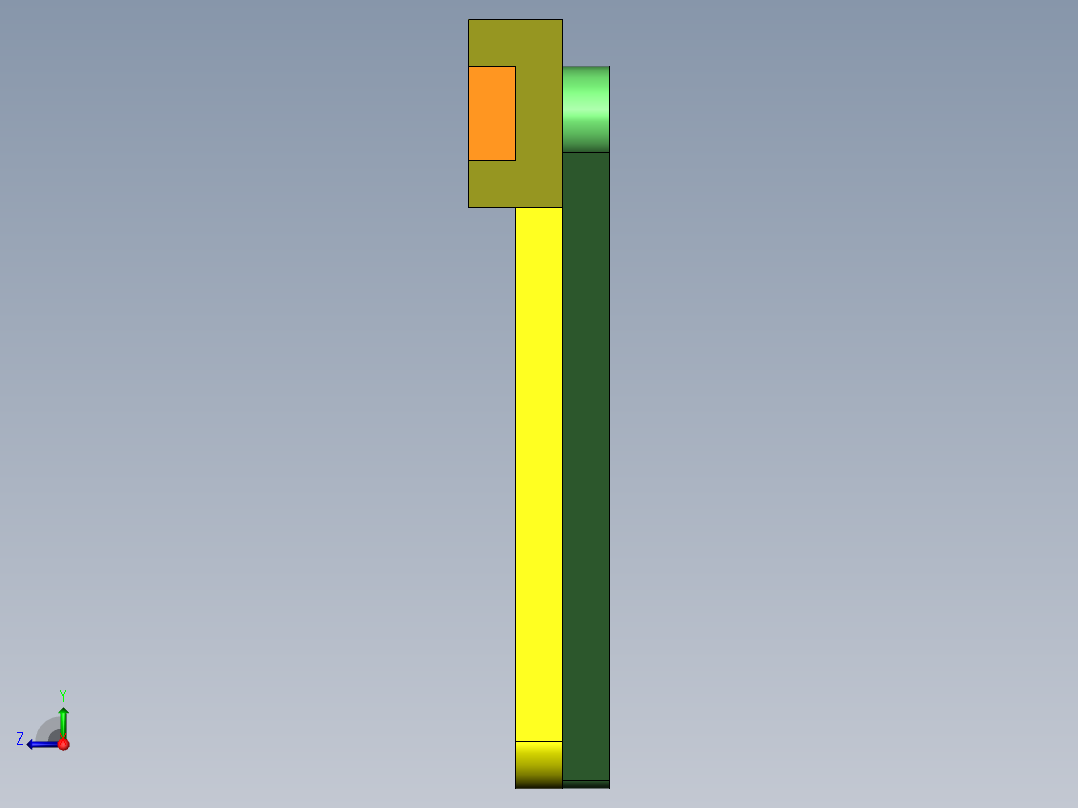 曲柄摇块机构右视图