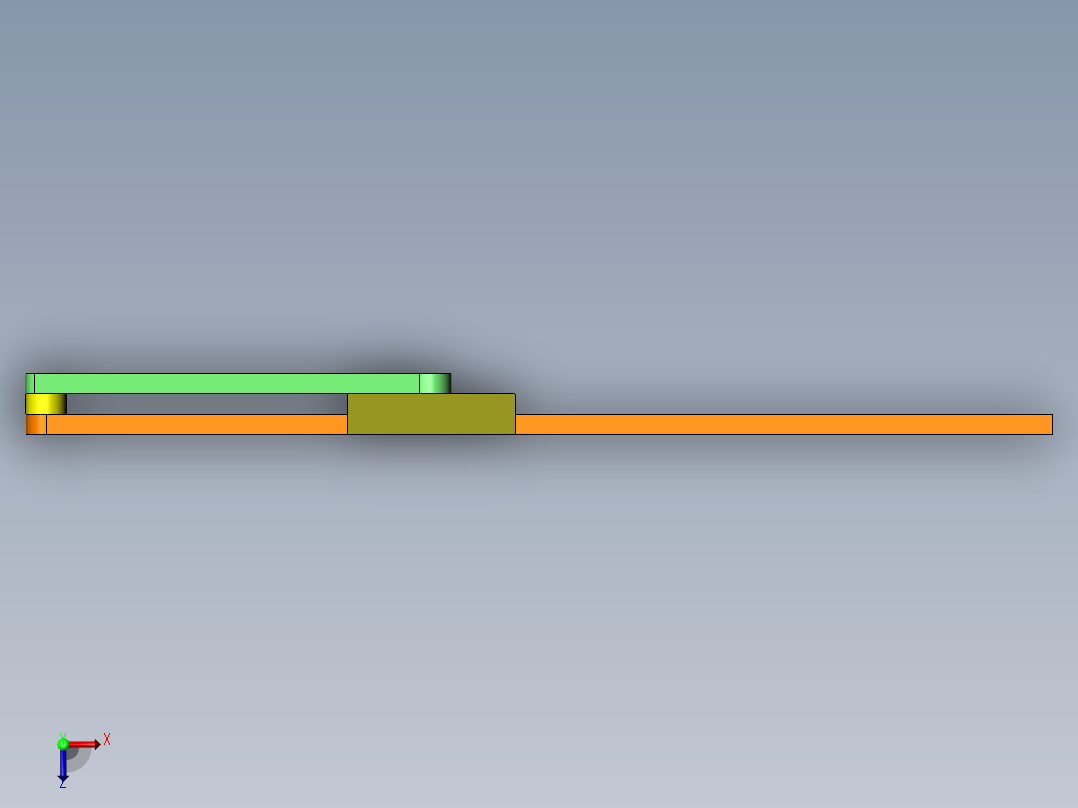 曲柄摇块机构俯视图