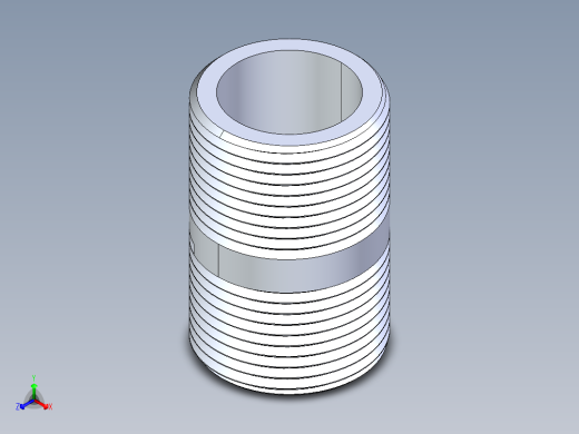 聚氯乙烯配件33-Sch80_Nipple_MPTxMPT_861-134_1in x 2in正等轴测缩略图