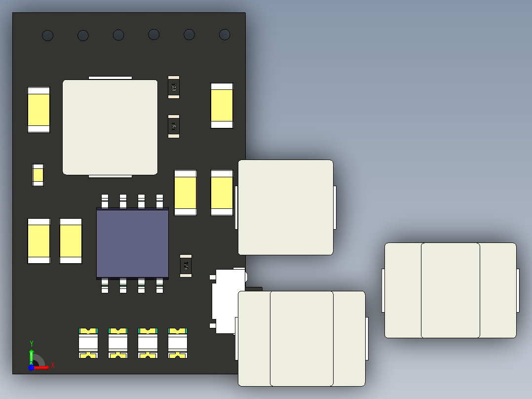 5v锂离子充电控制器模块18650前视图