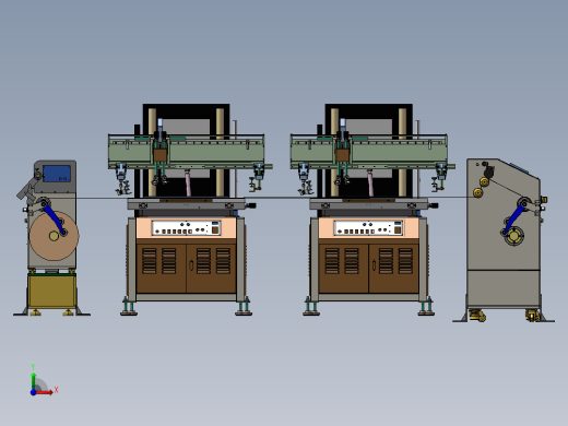双色丝网印刷机三维SW模型前视缩略图