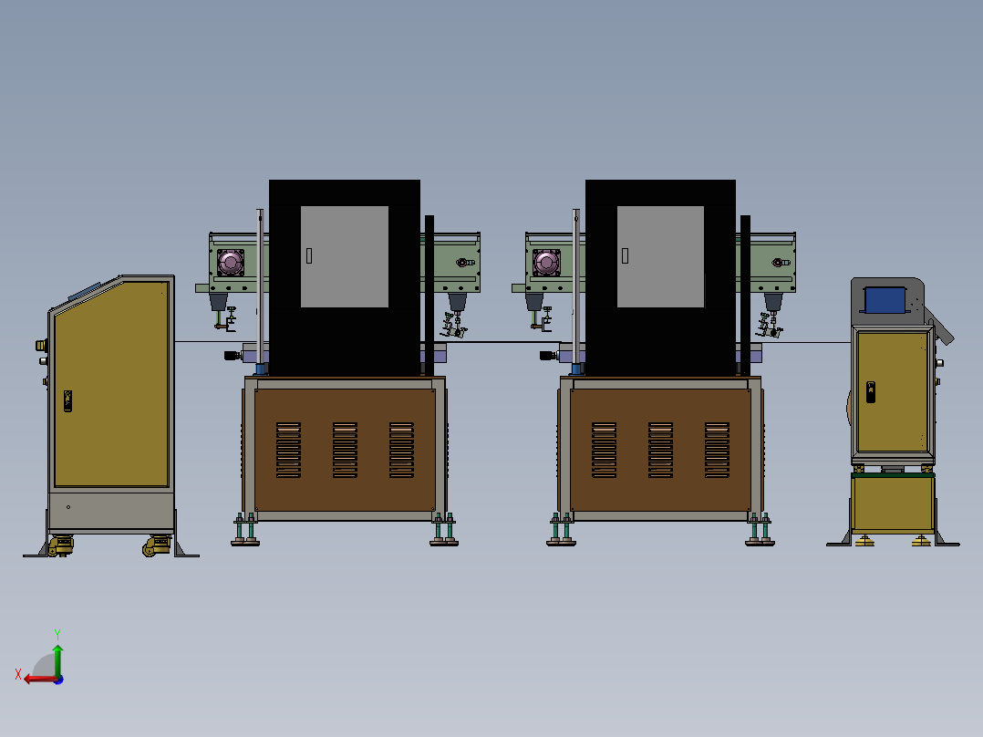 双色丝网印刷机三维SW模型后视图