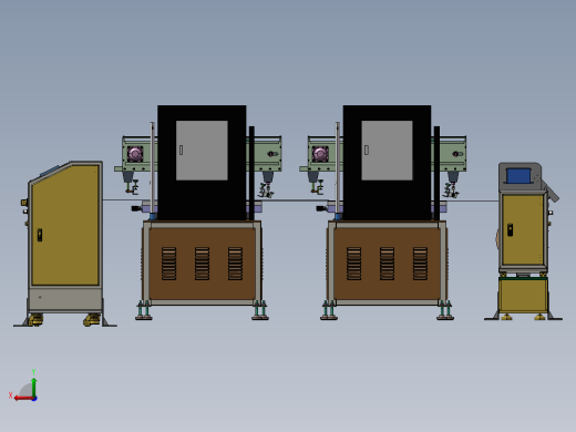 双色丝网印刷机三维SW模型后视缩略图