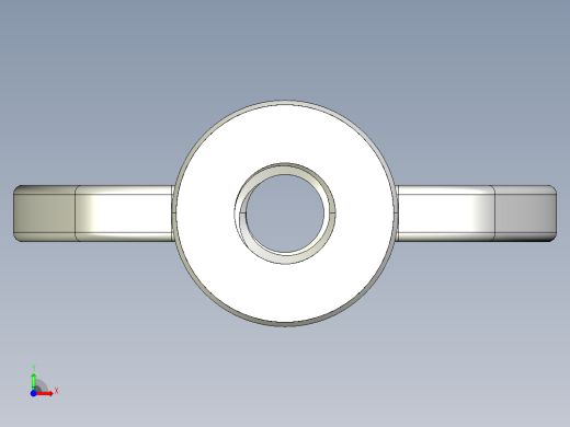 蝶形螺母-WING NUT M4 x 0.7mm Thread.IGS前视缩略图