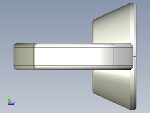 蝶形螺母-WING NUT M4 x 0.7mm Thread.IGS左视缩略图