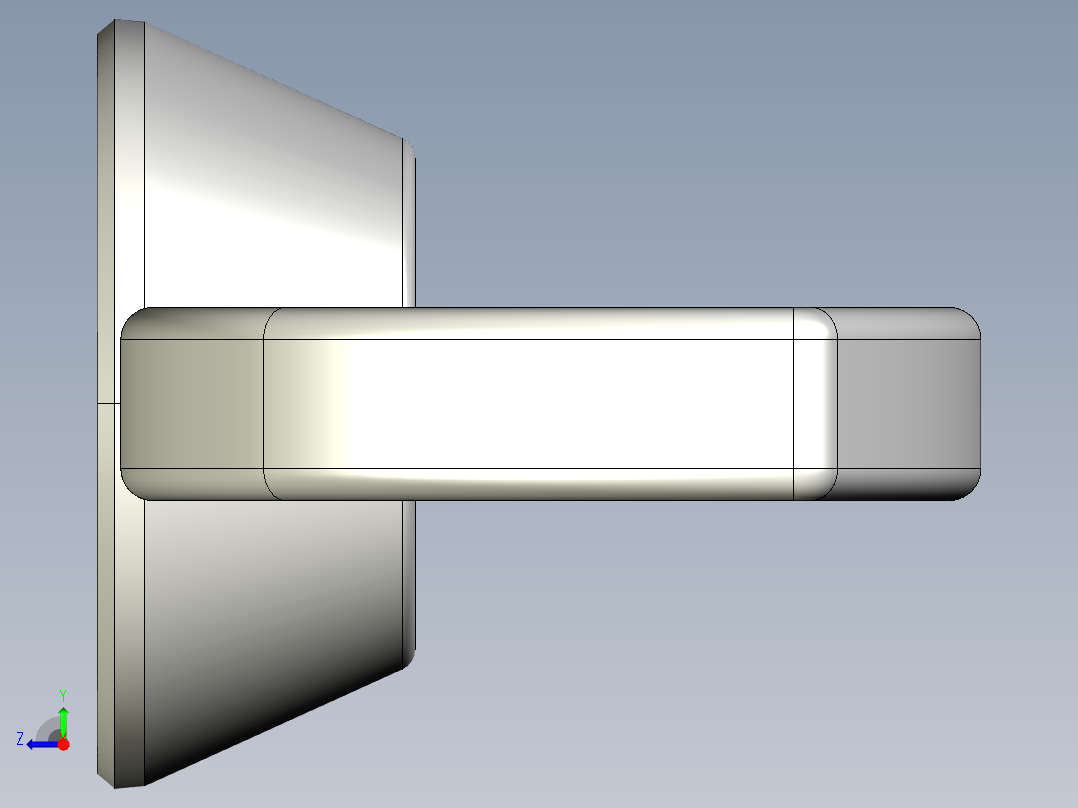 蝶形螺母-WING NUT M4 x 0.7mm Thread.IGS右视图