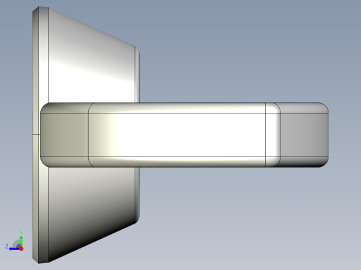 蝶形螺母-WING NUT M4 x 0.7mm Thread.IGS右视缩略图