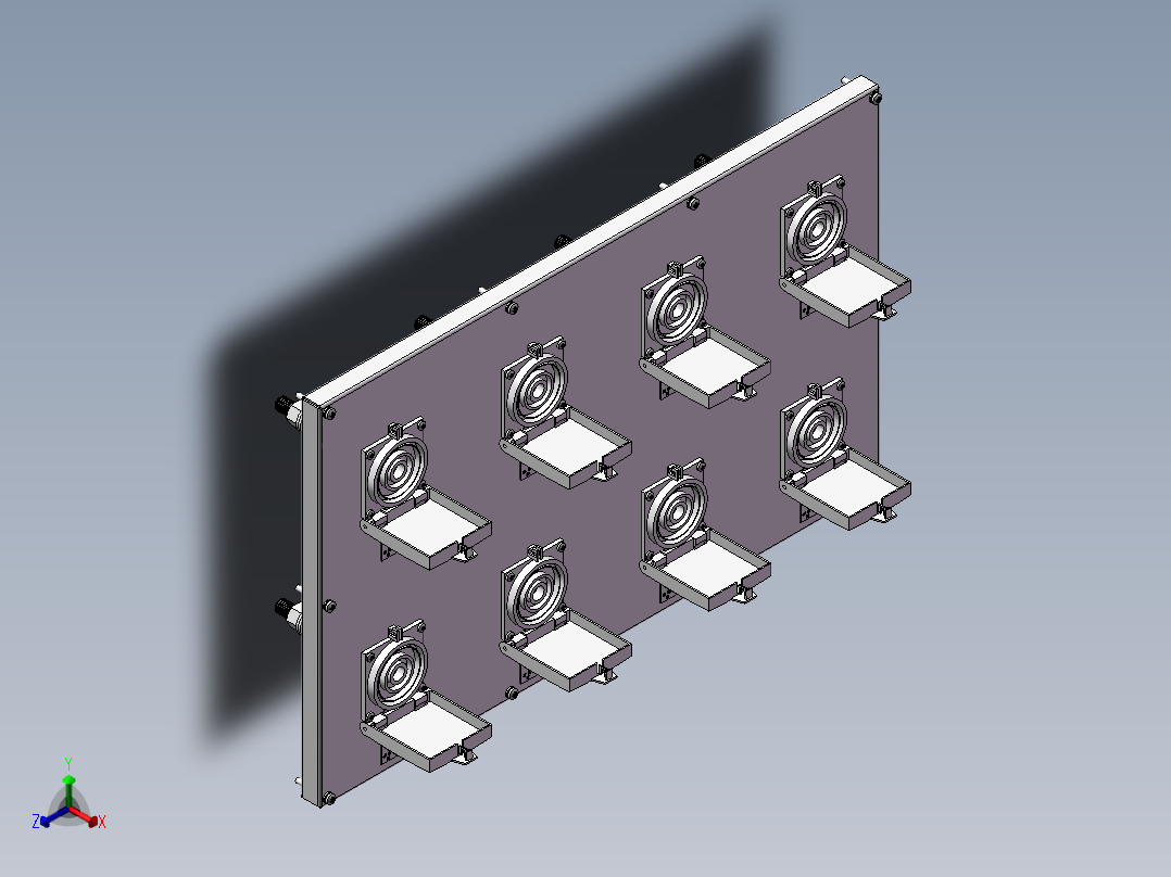 大功率航插连接器三维SW正等轴测图