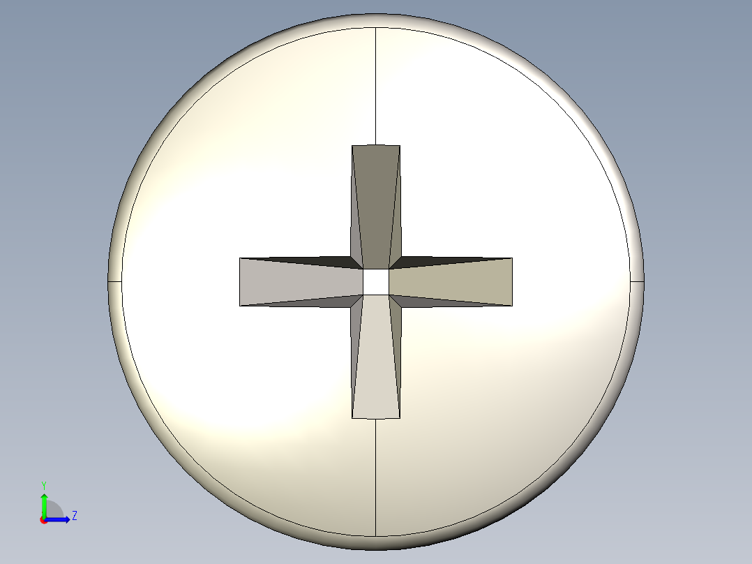 螺丝 M6 十字盘头-M6x35 Screw head.STEP左视图