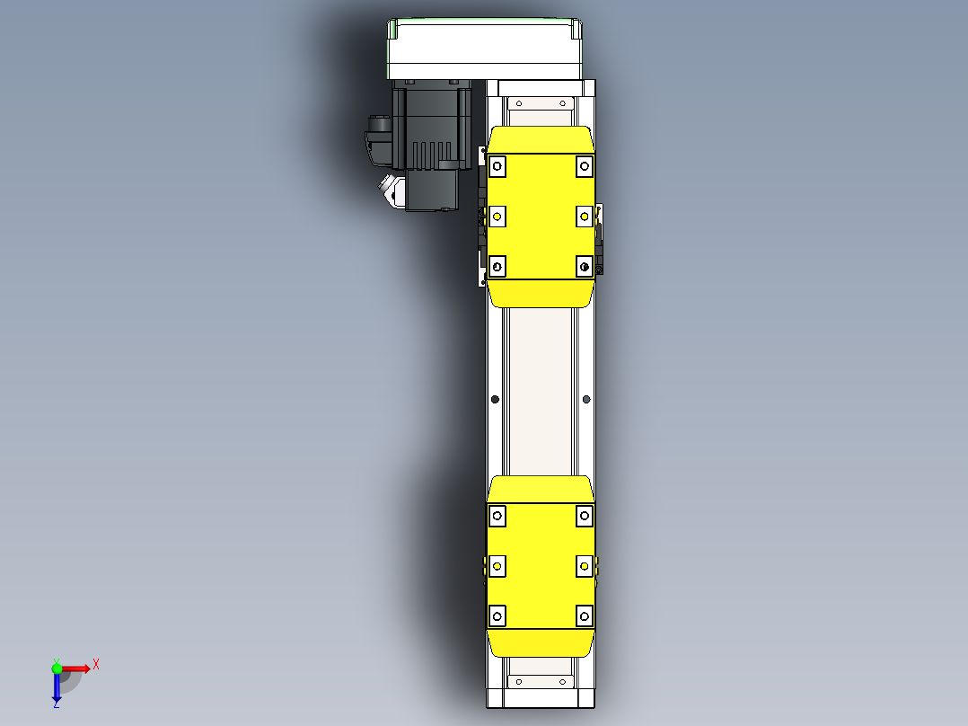 GTH内嵌丝杆全封闭GTH8S-BL-200W俯视图