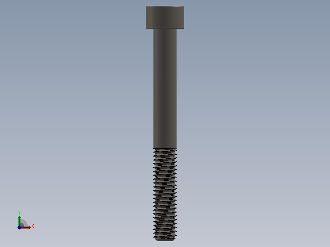 Screw_DIN_912_M6x55_A2.SLDPRT公制内六角螺钉前视图