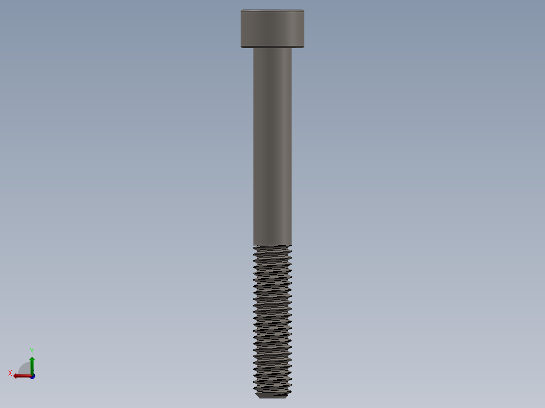 Screw_DIN_912_M6x55_A2.SLDPRT公制内六角螺钉后视图