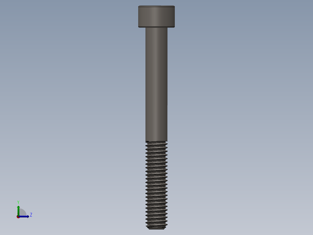 Screw_DIN_912_M6x55_A2.SLDPRT公制内六角螺钉左视图