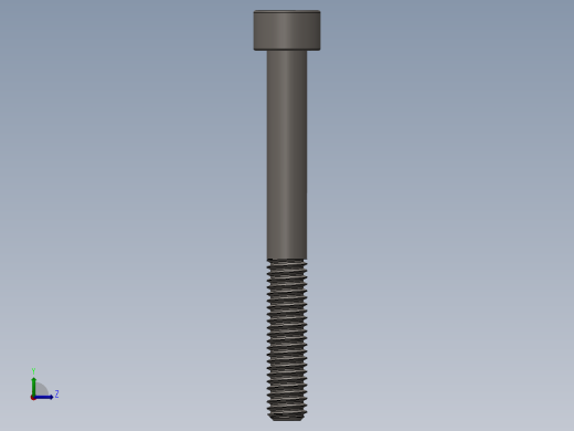 Screw_DIN_912_M6x55_A2.SLDPRT公制内六角螺钉左视缩略图