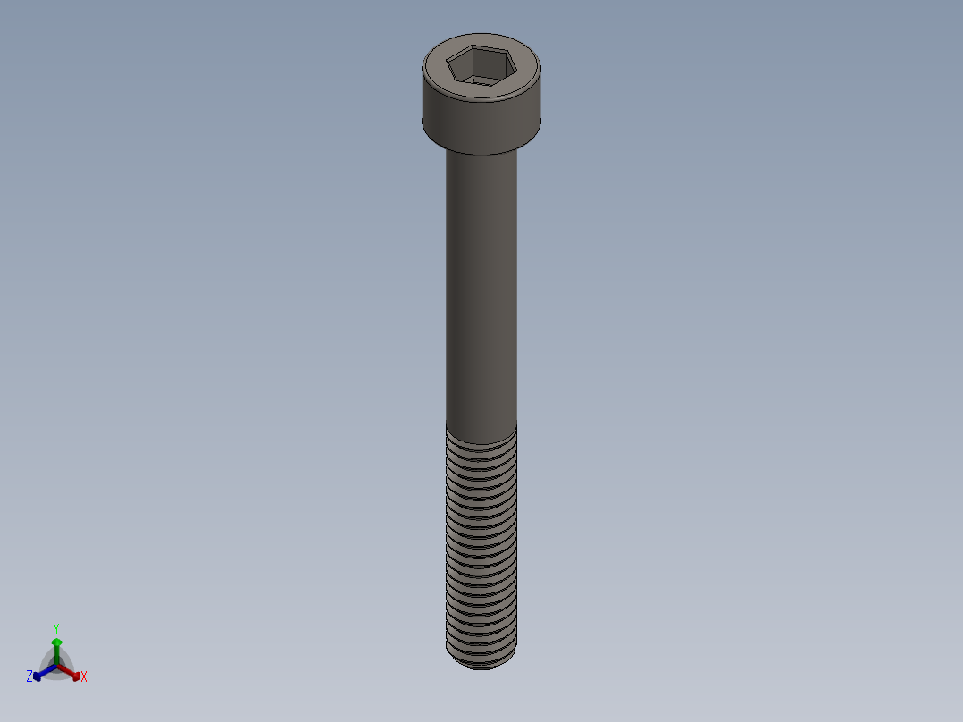 Screw_DIN_912_M6x55_A2.SLDPRT公制内六角螺钉正等轴测图