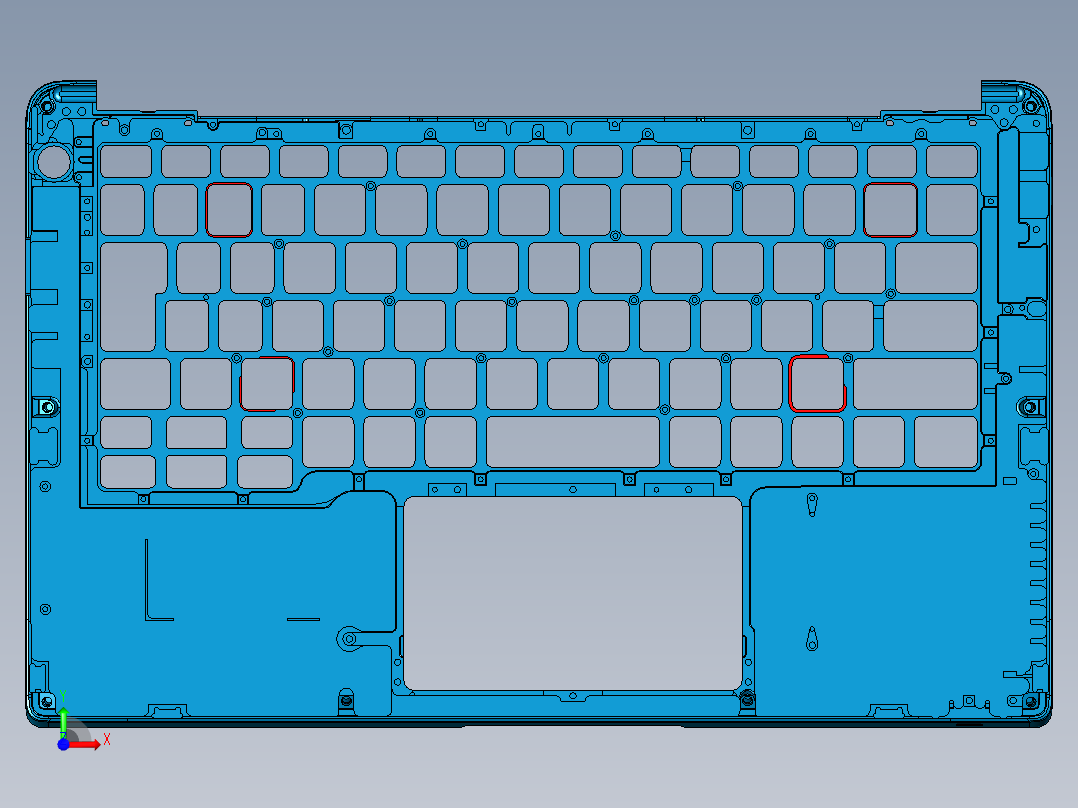 全铣件攻牙UG编程程序模型前视图