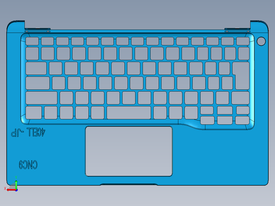 全铣件攻牙UG编程程序模型后视图